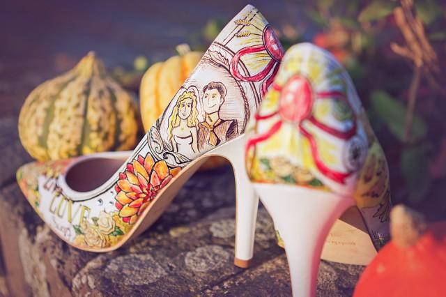 chaussures de mariée customisées à la main par Middo Shoes