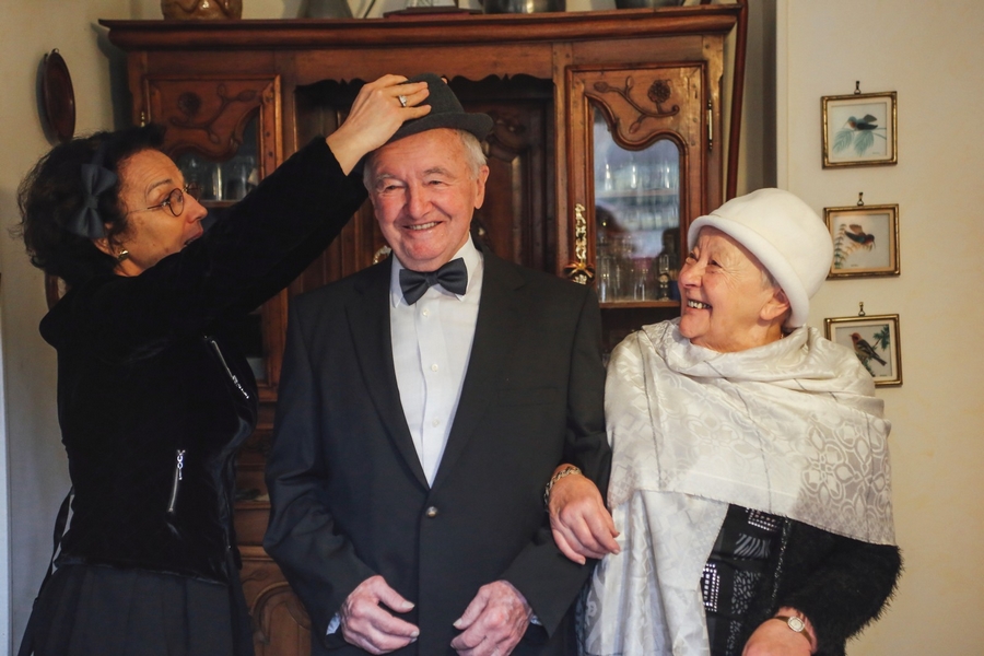 émouvante noces de diamant, un couple d'octogénaire se remarie après 60 ans de mariage